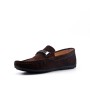 Brown faux suede moccasin