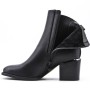 Faux leather ankle boot