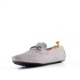 Suede leather men's moccasin with buckle