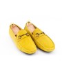 Suede leather men's moccasin with buckle