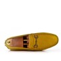 Suede leather men's moccasin with buckle