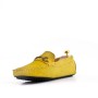 Suede leather men's moccasin with buckle