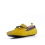 Suede leather moccasin with strap