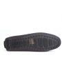 Suede leather moccasin with strap