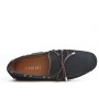 Suede leather moccasin with strap