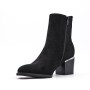 Faux leather ankle boot