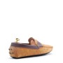 Suede leather moccasin with strap