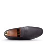 Suede leather moccasin with strap