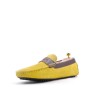 Suede leather moccasin with strap