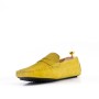 Suede leather moccasin with strap