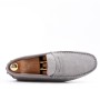 Suede leather moccasin with strap