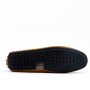 Suede leather moccasin with strap