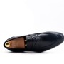 Cognac leather moccasin with strap