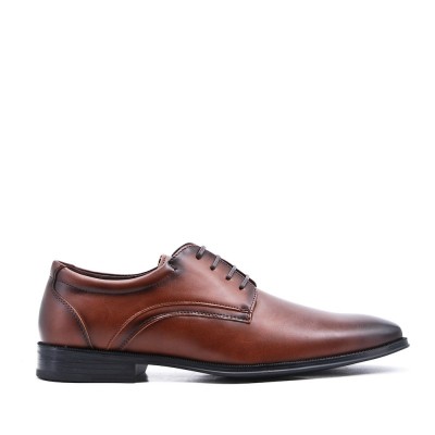 Faux leather lace-up derby