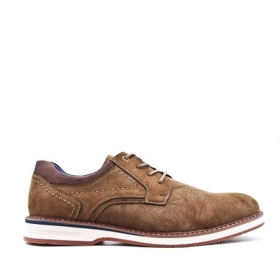 Faux leather lace-up derby