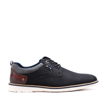 Faux leather lace-up derby