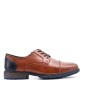 Faux leather lace-up derby