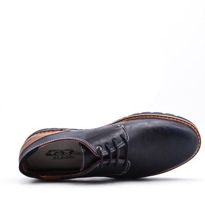 Faux leather lace-up derby