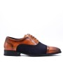 Faux leather lace-up derby