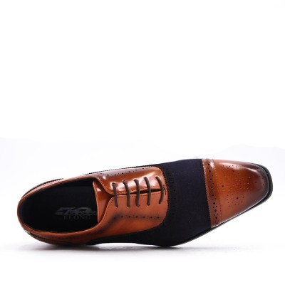 Faux leather lace-up derby