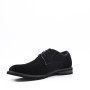 Black faux suede lace-up derby