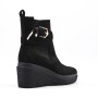 Ankle boot in mixed materials For fall and winter