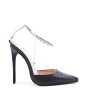 Faux leather heeled sandal