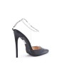 Faux leather heeled sandal