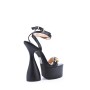 Faux leather heeled sandal