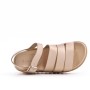 Wedge sandal in mixed materials