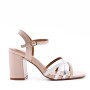 Faux leather heeled sandal