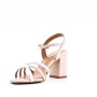 Faux leather heeled sandal