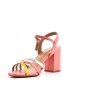 Faux leather heeled sandal