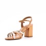 Faux leather heeled sandal