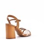 Faux leather heeled sandal