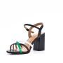 Faux leather heeled sandal