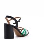 Faux leather heeled sandal