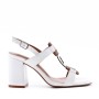 Faux leather heeled sandal