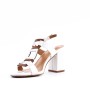 Faux leather heeled sandal