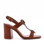 Faux leather heeled sandal