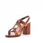 Faux leather heeled sandal