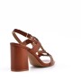 Faux leather heeled sandal