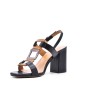 Faux leather heeled sandal