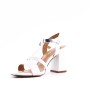 Faux leather heeled sandal