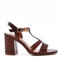 Faux leather heeled sandal