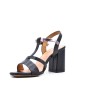 Faux leather heeled sandal