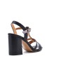 Faux leather heeled sandal