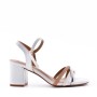 Faux leather heeled sandal