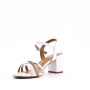 Faux leather heeled sandal