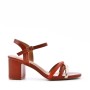 Faux leather heeled sandal